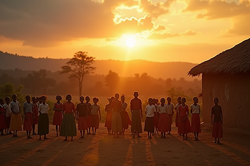 Enfants à l'école au Burundi, symbolisant l'éducation et l'apprentissage communautaire
